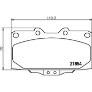 Mintex Front & Rear Pads fits Nissan Skyline 1998-2008 2.0 2.5 2.6