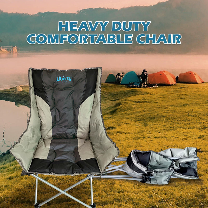 Liberty Grey Comfort Camping Chair MDS1203 Liberty Leisure UK - Dynamic Drive
