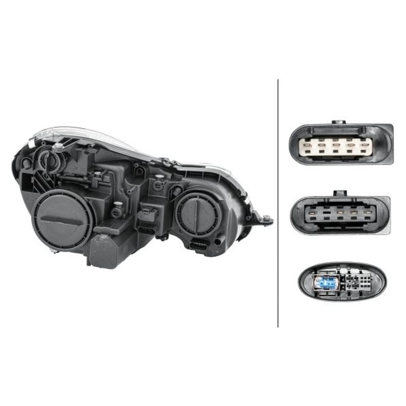Hella Headlight Headlamp PY21W Left fits Mercedes-Benz E-Class 2002-2008