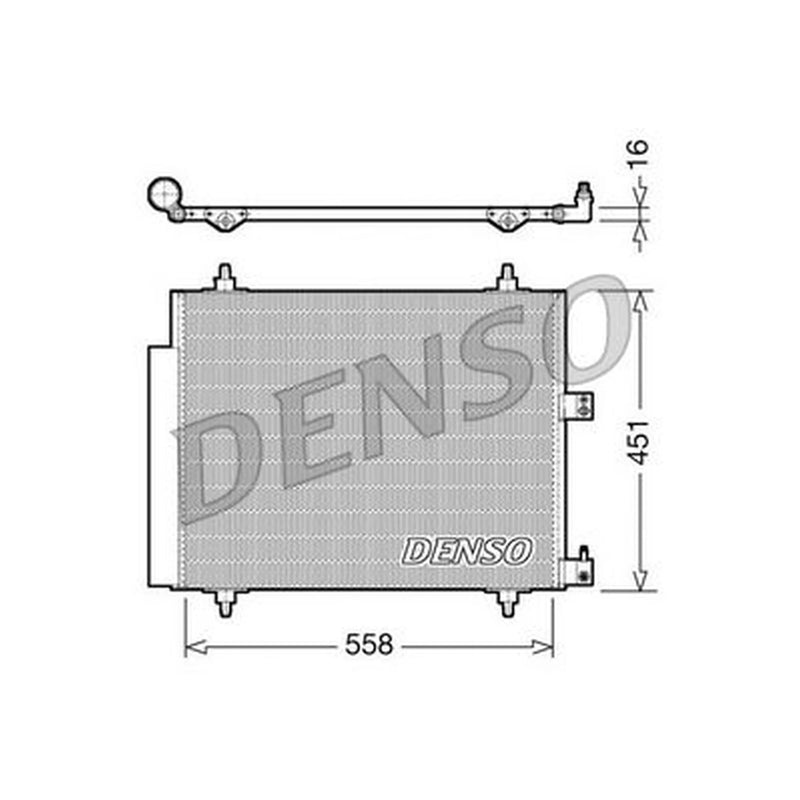 Denso Air Conditioning Condenser fits Citroën C8 2002-2012 2.0 2.2