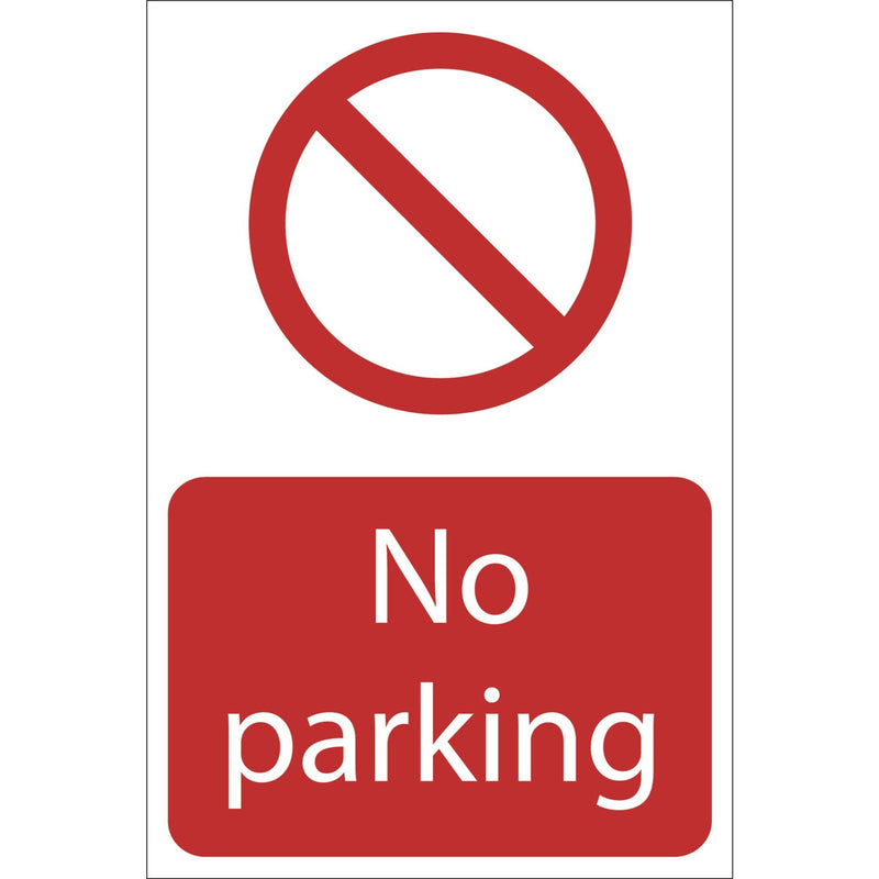 Draper No Parking' Prohibition Sign, 200 x 300mm 72198 Draper - Dynamic Drive