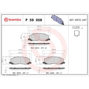 Brembo 4 x Front Brake Pad Set fits Bentley Flying Spur 2013-2020 4.0 6.0