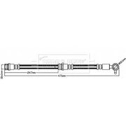 Borg & Beck Brake Hydraulic Hose Line Front Right BBH8473