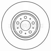 Borg & Beck 2 x Vented Front Brake Discs BBD5955S-x2