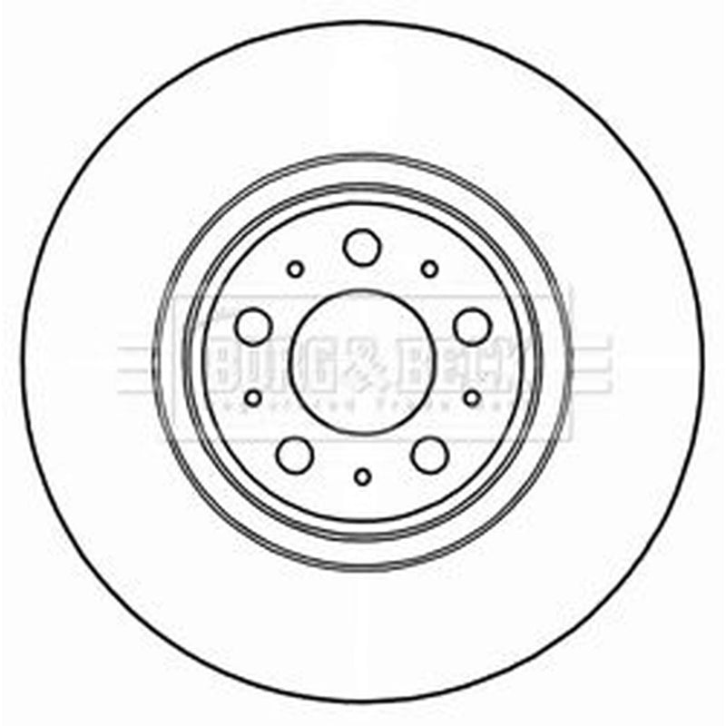 Borg & Beck 2 x Vented Front Brake Discs BBD5955S-x2