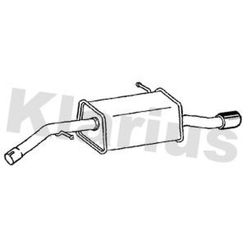 Klarius Box With Tail Pipe Rear fits Citroën DS3 2014-2015 1.2