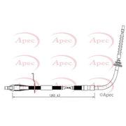 Apec Handbrake Cable Right Rear fits Mini Mini Countryman 2010-2016