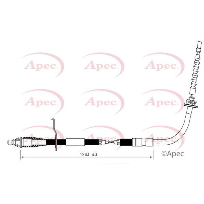 Apec Handbrake Cable Right Rear fits Mini Mini Countryman 2010-2016
