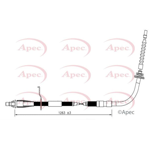 Apec Handbrake Cable Right Rear CAB1609