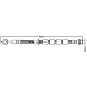 Abtex Brake Hydraulic Hose Line Front Right fits Ford B-Max 2012-2017