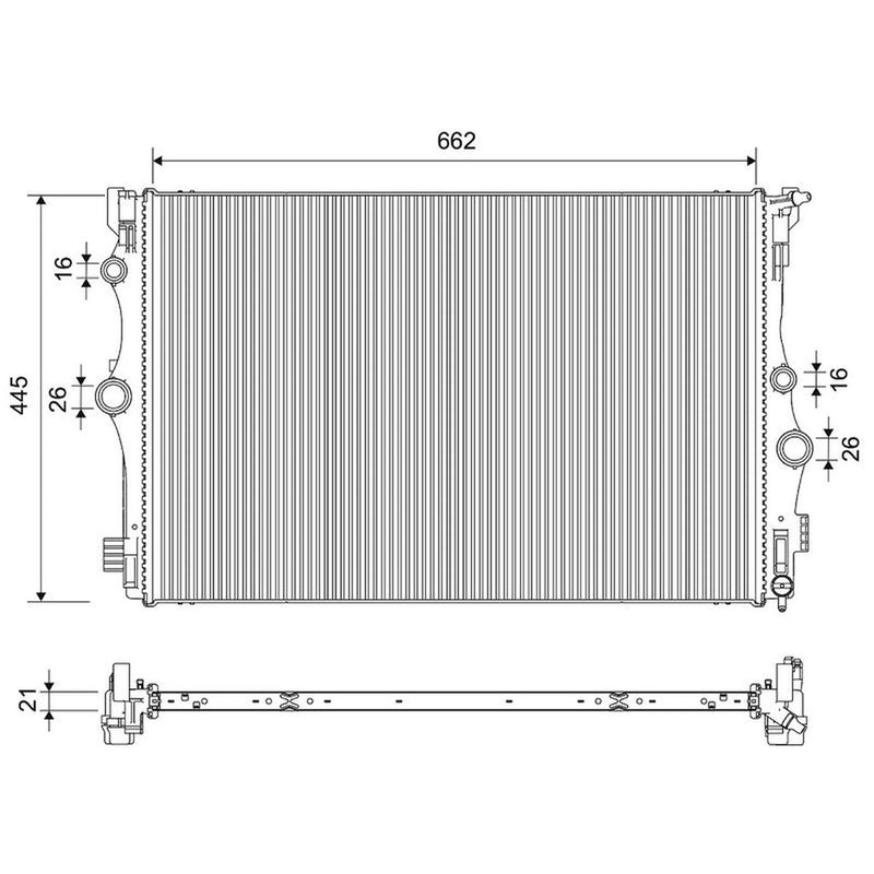 Valeo Engine Radiator 701755