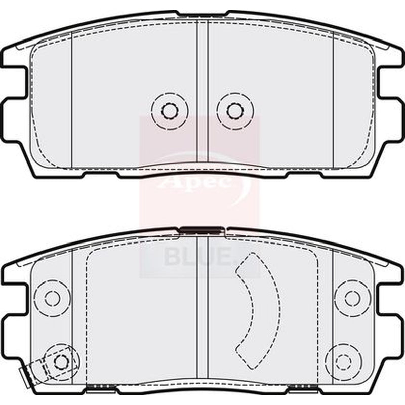 Apec Rear Brake Pad Set fits Chevrolet Captiva 2006-2011 2.0 2.2 2.4
