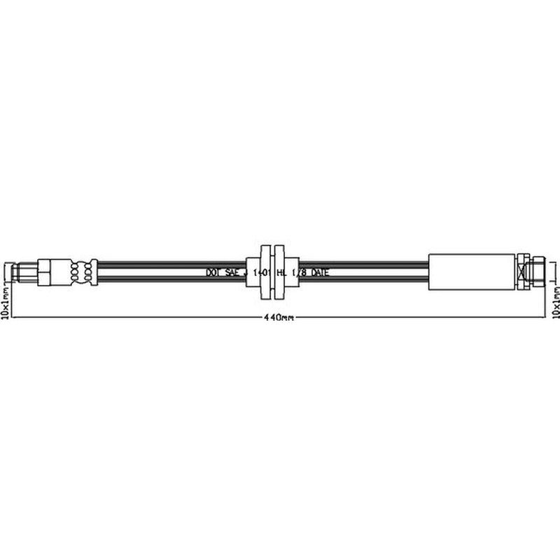 Juratek Brake Hydraulic Hose Line Right JBH1201