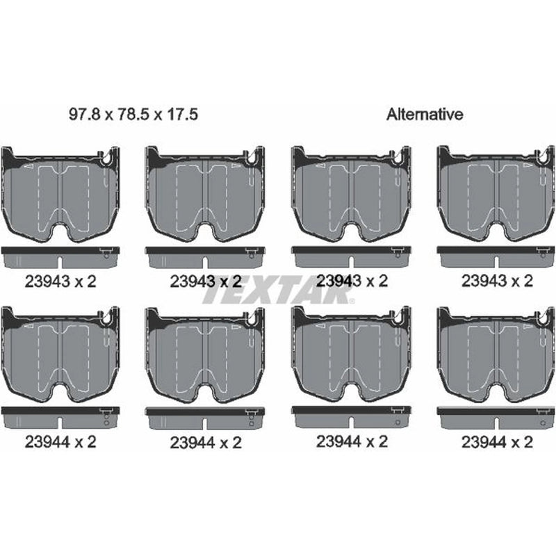 Textar Front Brake Pad Set 2394301