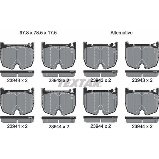 Textar Front Brake Pad Set 2394301