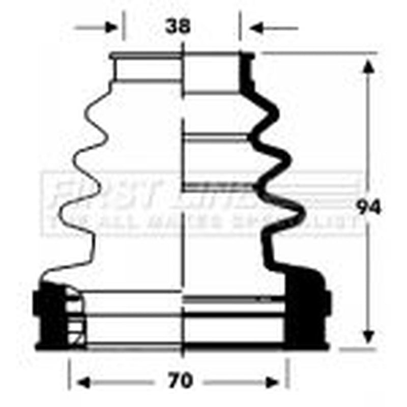 First Line Drive Shaft Bellow Kit Front Left fits Citroën C4 2004-2011 1.6