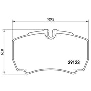 Brembo 4 x Rear Brake Pad Set fits Iveco Daily III 1999-2007 2.8