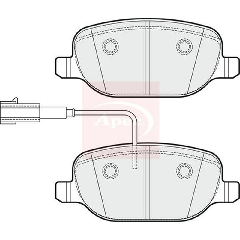 Apec Rear Brake Pad Set fits Alfa Romeo 4C 2013-2020 1.8