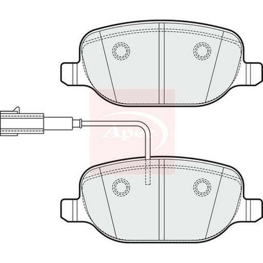 Apec Rear Brake Pad Set fits Alfa Romeo 4C 2013-2020 1.8