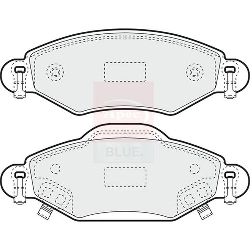 Apec Front Brake Pad Set fits Toyota Yaris/Vitz 1999-2005 1.0 1.3 1.4