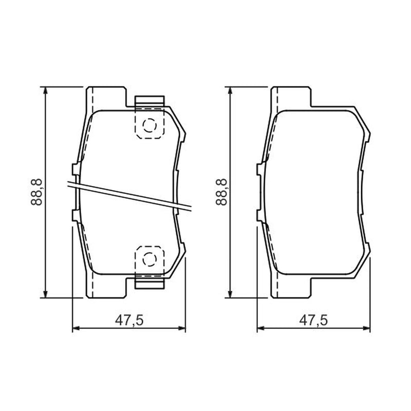 Bosch Front & Rear Pads fits Honda Accord 1990-1993 2.0 2.2