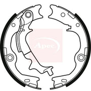 Apec Parking Brake Shoe Set fits Hyundai IX35 2009-2015 2.0 2.4