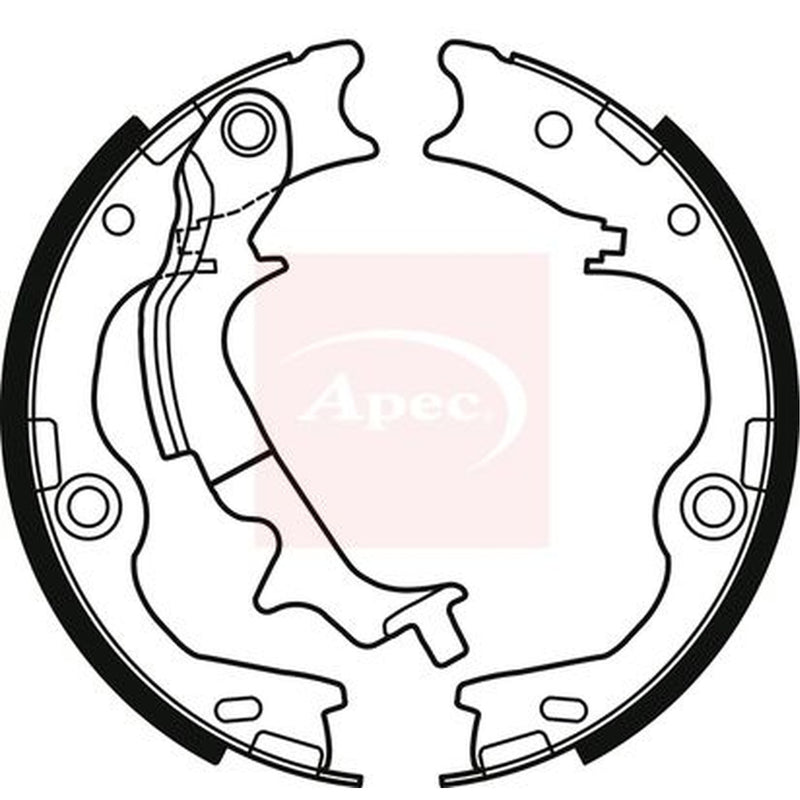 Apec Parking Brake Shoe Set fits Hyundai IX35 2009-2015 2.0 2.4