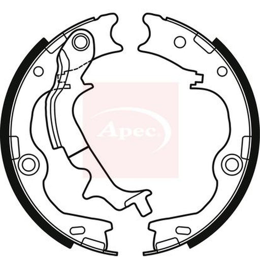 Apec Parking Brake Shoe Set fits Hyundai IX35 2009-2015 2.0 2.4