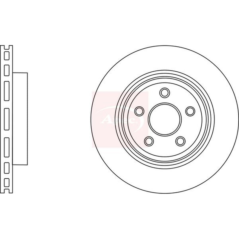 Apec 2 x Vented Brake Discs fits Jeep Grand Cherokee III 2006-2010 6.1