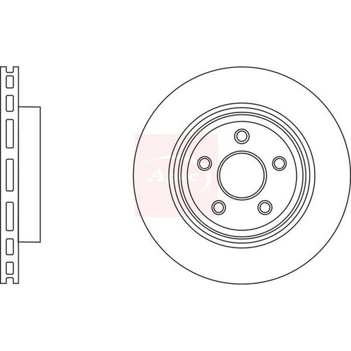 Apec 2 x Vented Brake Discs fits Jeep Grand Cherokee III 2006-2010 6.1