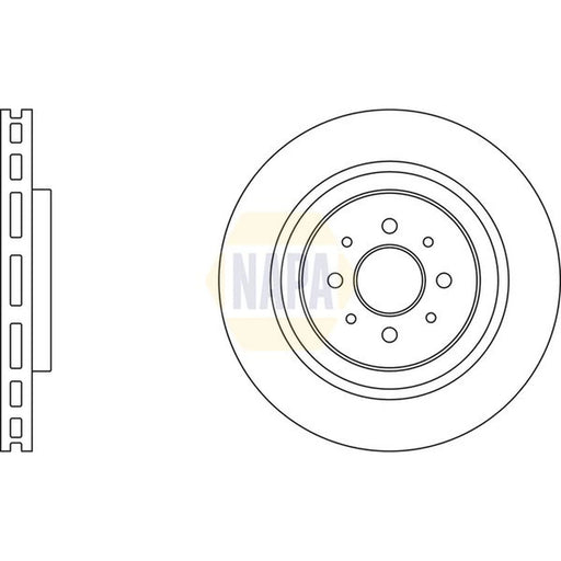 NAPA 2 x Vented Brake Discs fits Alfa Romeo Mito 2008-2018 1.4