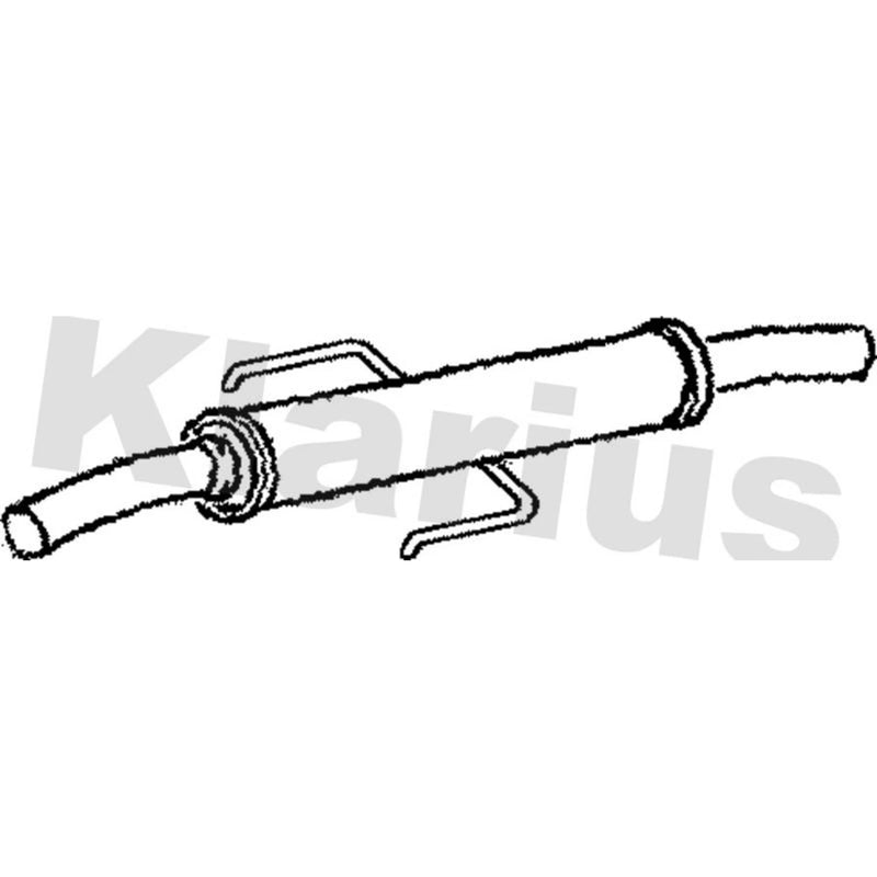 Klarius Box With Centre Pipe Centre fits Toyota Corolla 1999-2001 1.4 1.6