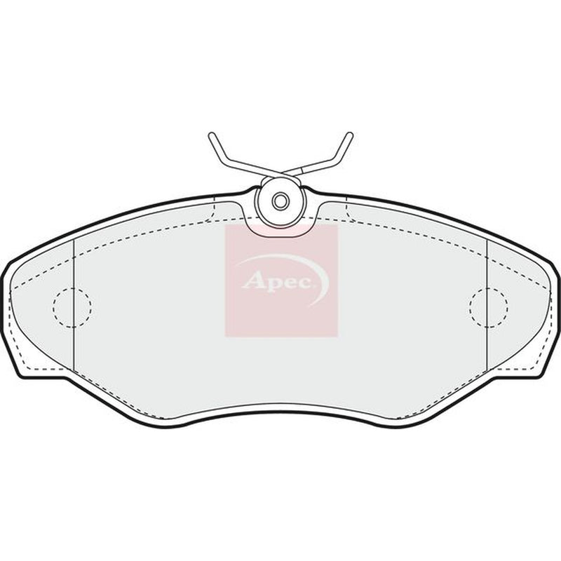 Apec Front Brake Pad Set fits Nissan Primastar 2001-2006 1.9 2.0 2.5