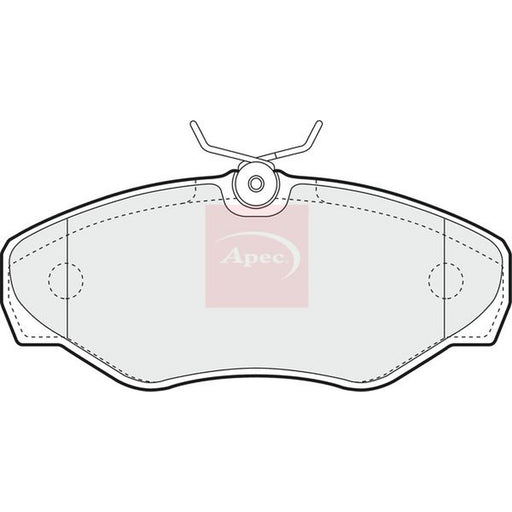 Apec Front Brake Pad Set fits Nissan Primastar 2001-2006 1.9 2.0 2.5