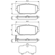 Bosch Front & Rear Pads fits Mazda MX-5 2005-2016 1.8 2.0