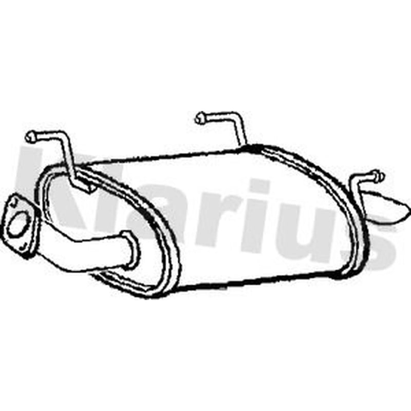 Klarius Box With Tail Pipe Rear fits Nissan Almera 2000-2006 2.2