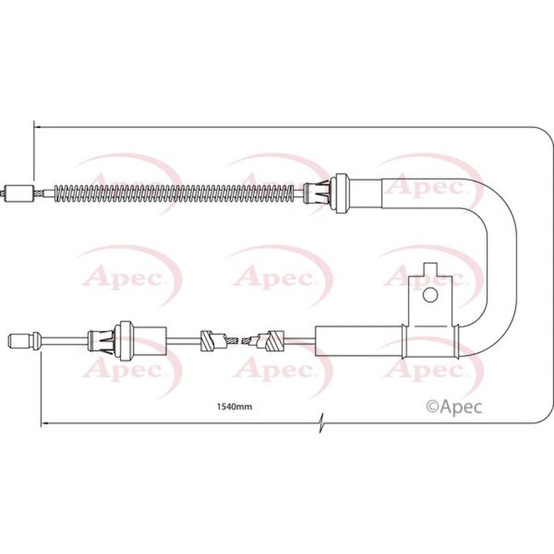 Apec Handbrake Cable Left Rear fits Nissan Micra III 2002-2010 1.0 1.2 1.5