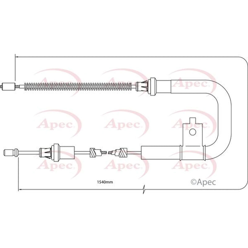 Apec Handbrake Cable Left Rear CAB1311
