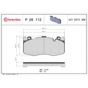 Brembo 4 x Front Brake Pad Set fits BMW X5 2014-2018