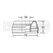 First Line Drive Shaft Bellow Kit Front Left fits Austin Allegro I 1973-1984