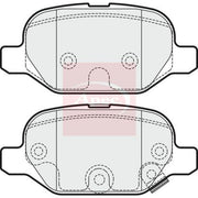 Apec Rear Brake Pad Set fits Fiat Panda 2012 on 0.9 1.3