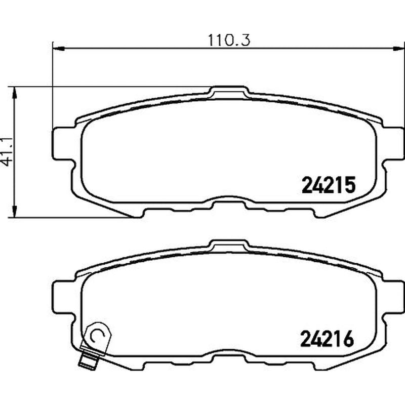 Mintex Rear Brake Pad Set fits Mazda MPV 2002-2006 2.0 2.3 3.0