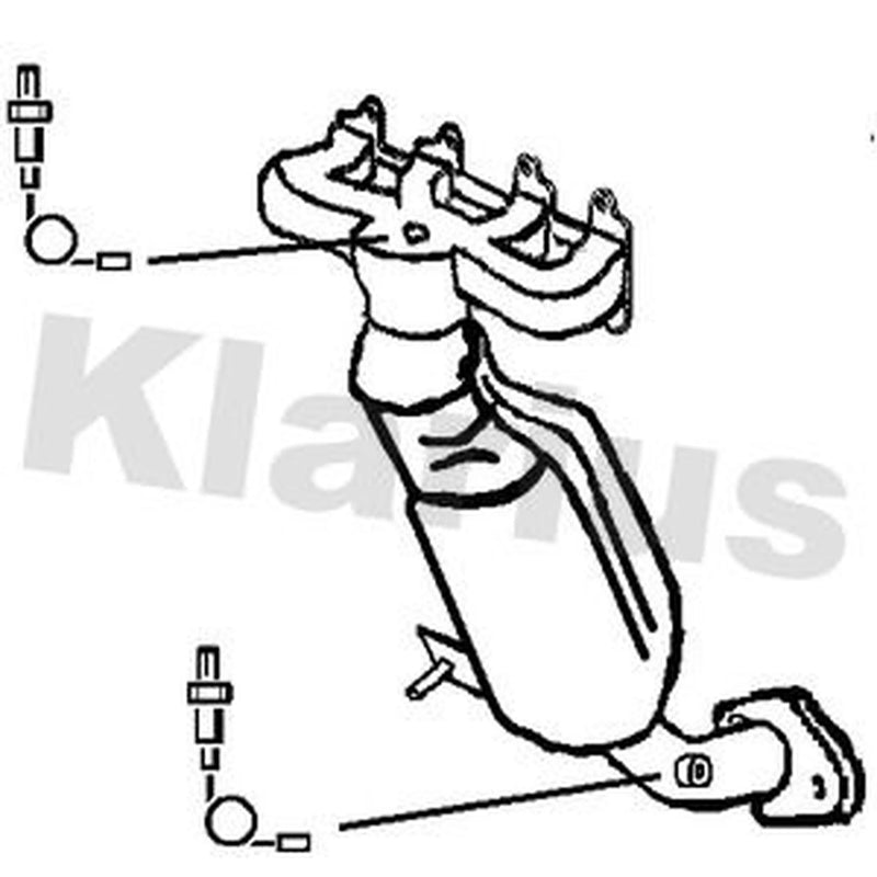 Klarius Catalyst Type Approved With Pipe fits Fiat Grande Punto 2005-2015 1.4