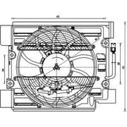 Mahle Air Con Condenser Fan fits BMW 5 1995-2004