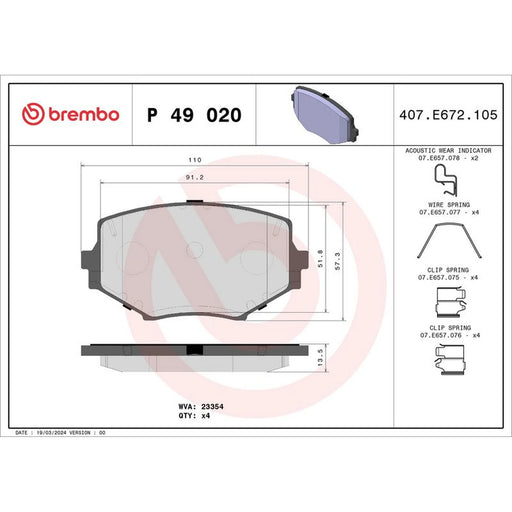 Brembo Front Brake Discs & Pads fits Mazda MX-5 1993-2005 1.6 1.8