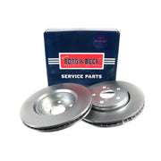 Borg & Beck 2 x Vented Front Brake Discs BBD5502-x2