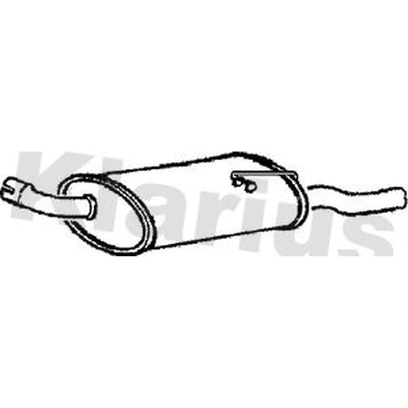 Klarius Box With Tail Pipe Rear fits Ford Escort 1986-1990 1.6