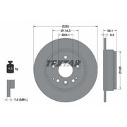 Textar 2 x Solid Rear Brake Discs 92261703-x2