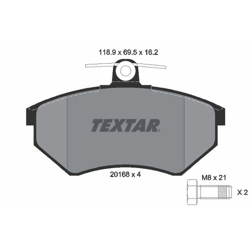 Textar Front Brake Pad Set 2016801