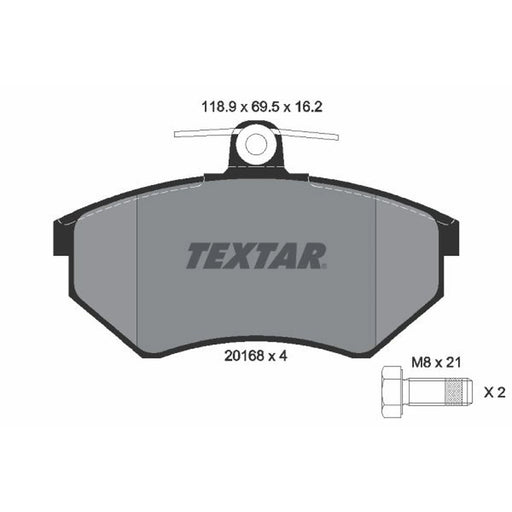 Textar Front Brake Pad Set 2016801